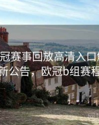 B体育欧冠赛事回放高清入口解析｜更新公告，欧冠b组赛程
