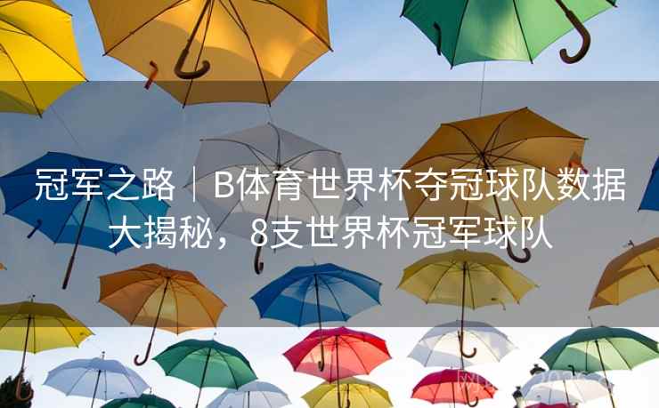 冠军之路｜B体育世界杯夺冠球队数据大揭秘，8支世界杯冠军球队
