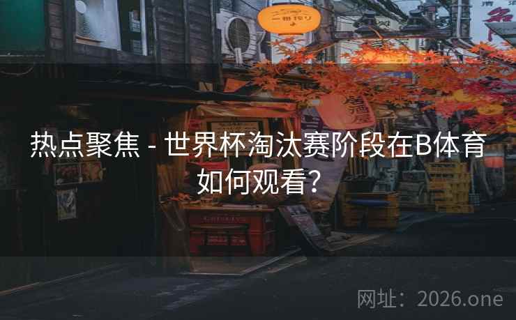 热点聚焦 - 世界杯淘汰赛阶段在B体育如何观看？