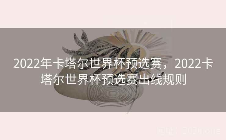 2022年卡塔尔世界杯预选赛，2022卡塔尔世界杯预选赛出线规则