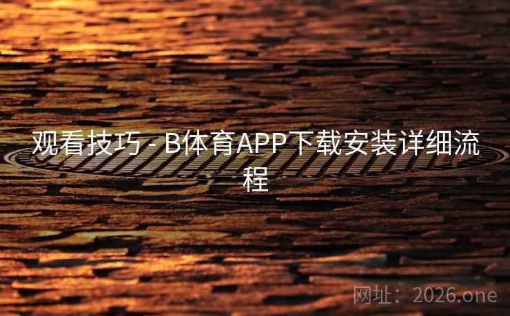 观看技巧 - B体育APP下载安装详细流程