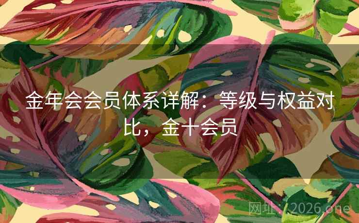 金年会会员体系详解：等级与权益对比，金十会员