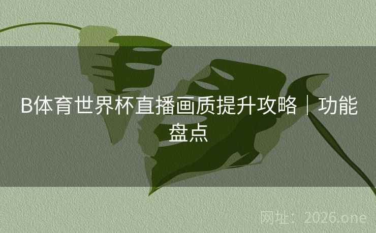 B体育世界杯直播画质提升攻略｜功能盘点