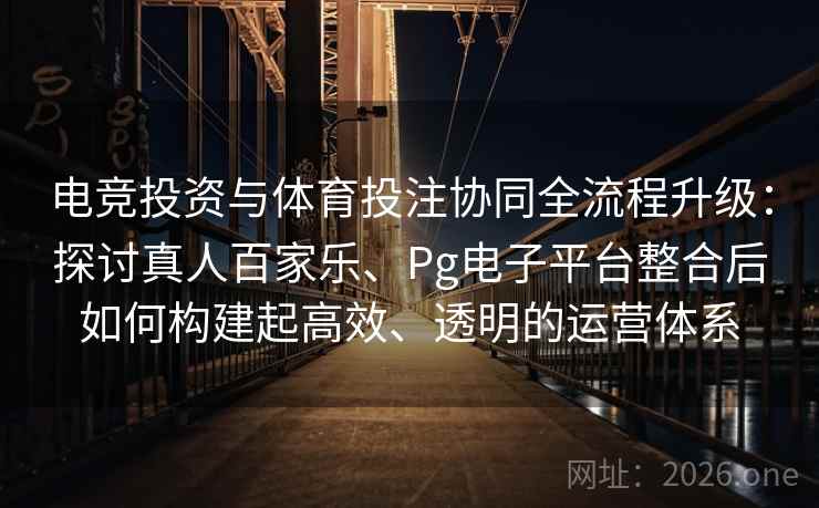 电竞投资与体育投注协同全流程升级：探讨真人百家乐、Pg电子平台整合后如何构建起高效、透明的运营体系